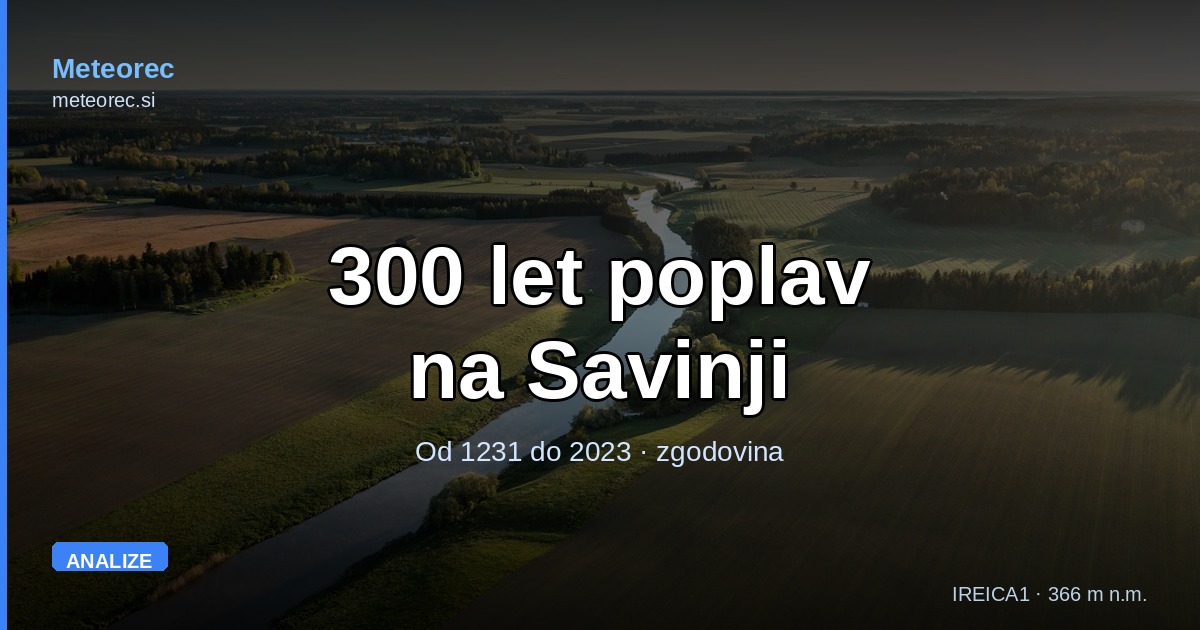 300 let poplav na Savinji: Kaj vemo o vremenu pred meteorološkimi postajami
