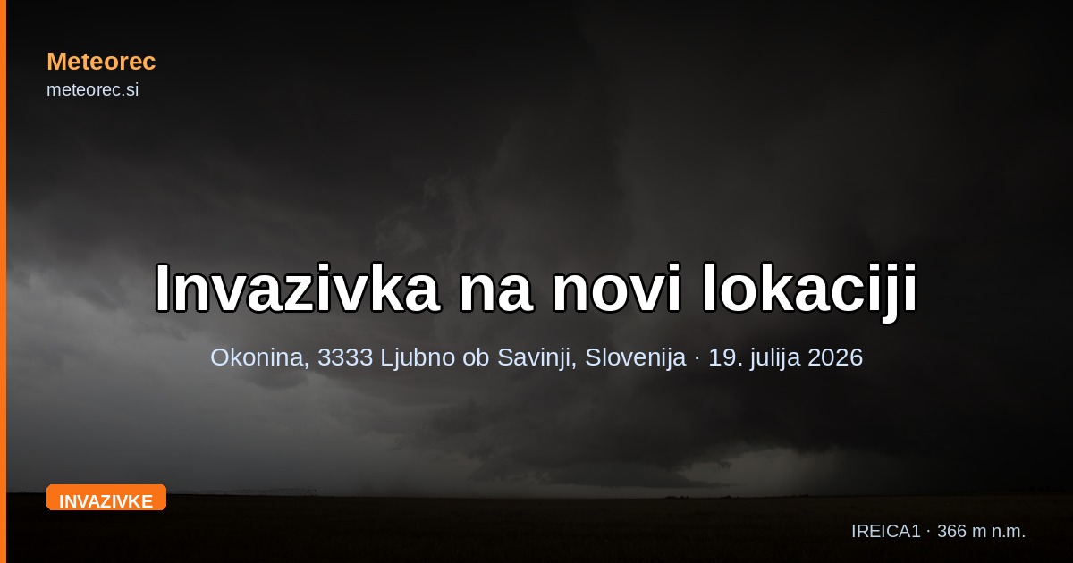 Invazivka na novi lokaciji: Žlezava nedotika pri Okonina, 3333 Ljubno ob Savinji, Slovenija
