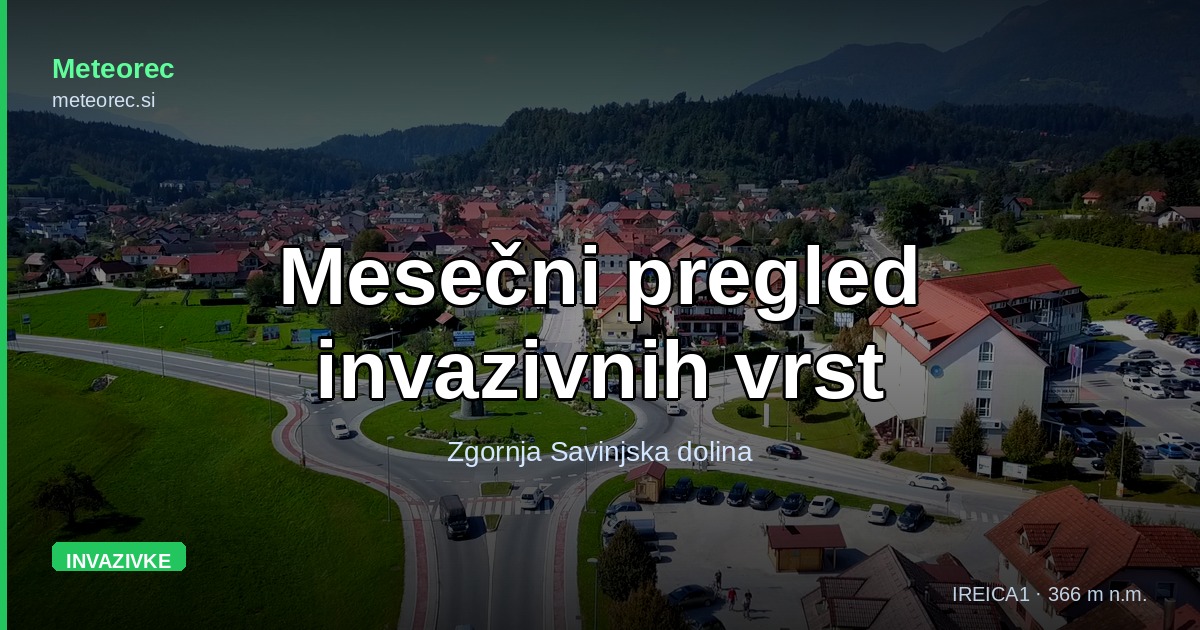 Mesečni pregled invazivnih vrst — julij 2026