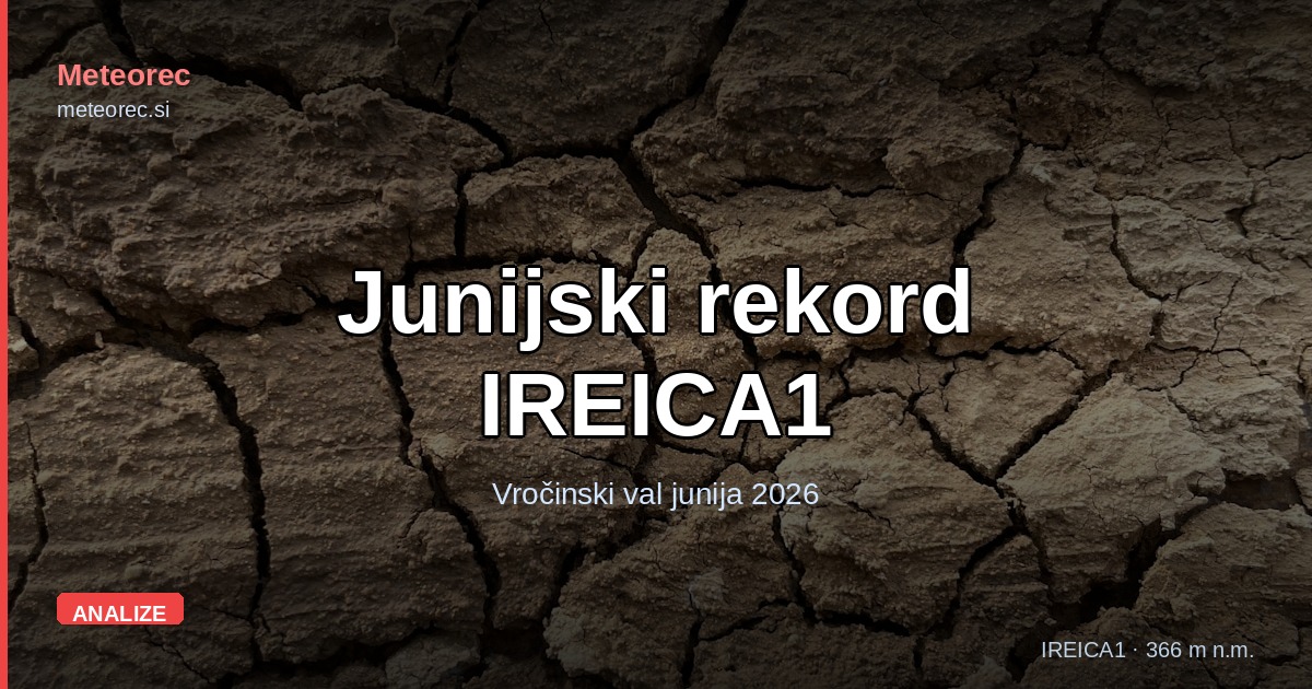 Junijski rekord pod drobnogledom: Kaj je izmerila postaja IREICA1 med vročinskim valom 2026