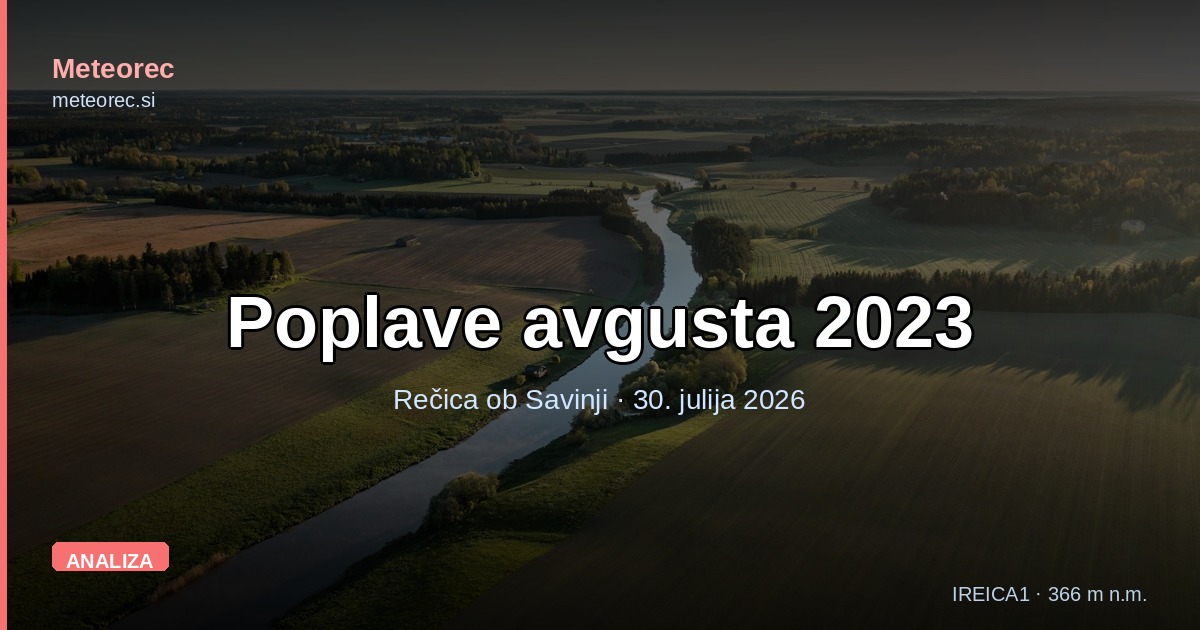 Poplave avgusta 2023: 257 mm, ki jih postaja ni zapisala
