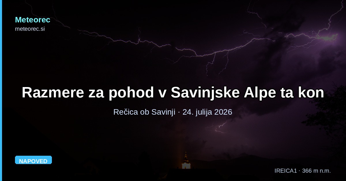 Razmere za pohod v Savinjske Alpe ta konec tedna: kdaj veter postane ovira