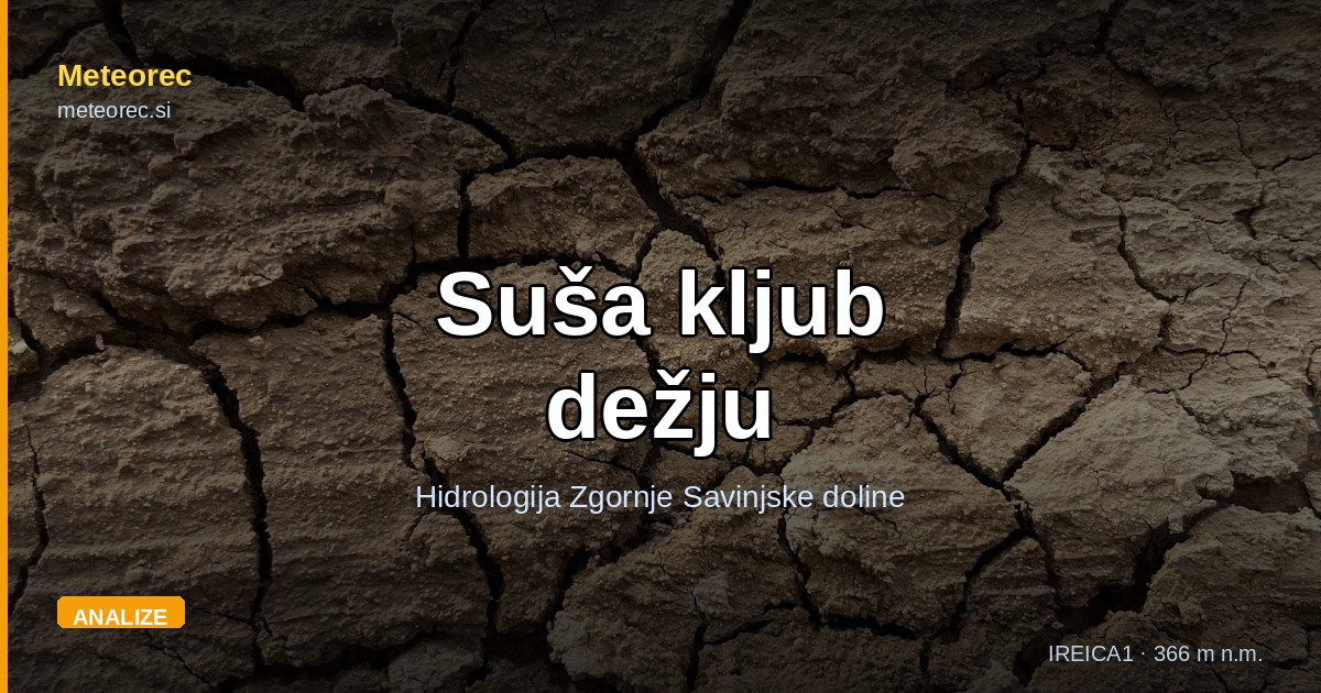 Suša kljub dežju: hidrologija Zgornje Savinjske doline