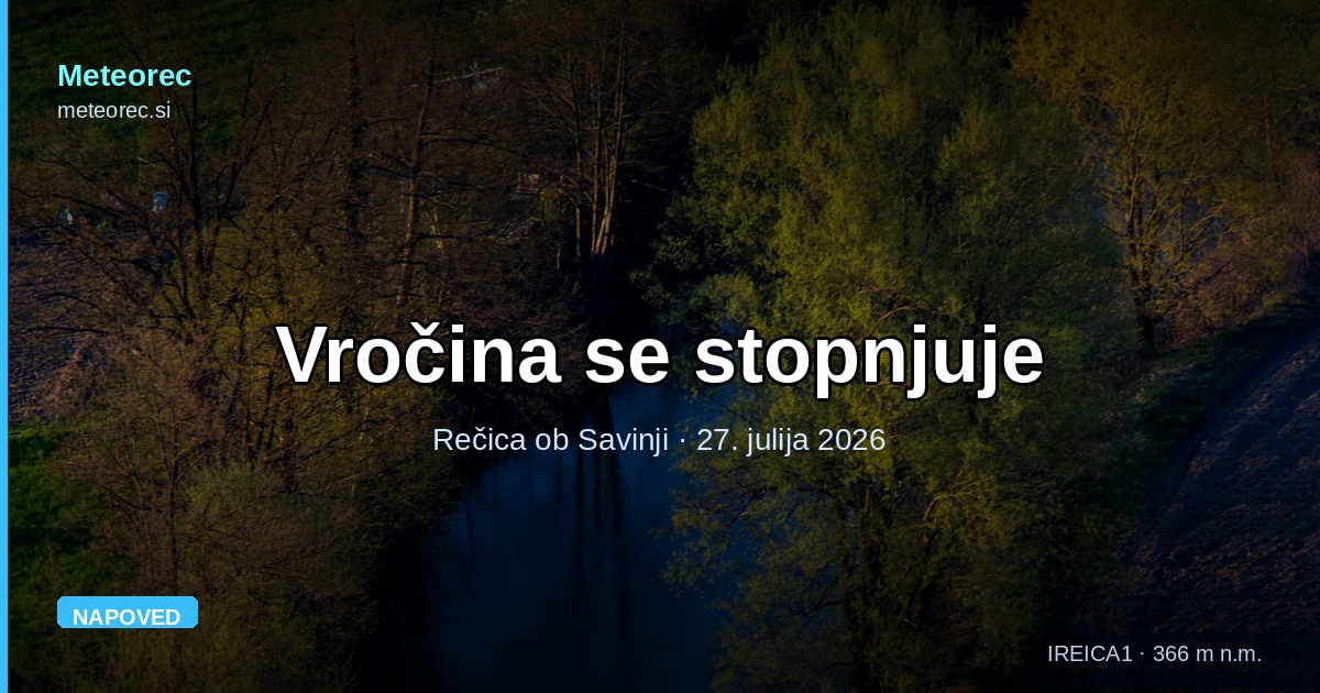 Vročina se stopnjuje: do 34 °C že v četrtek