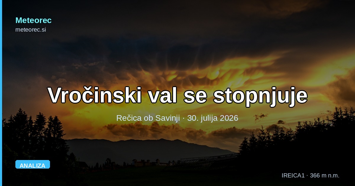 Vročinski val se stopnjuje: v Zgornji Savinjski dolini jutri do 36,4 °C